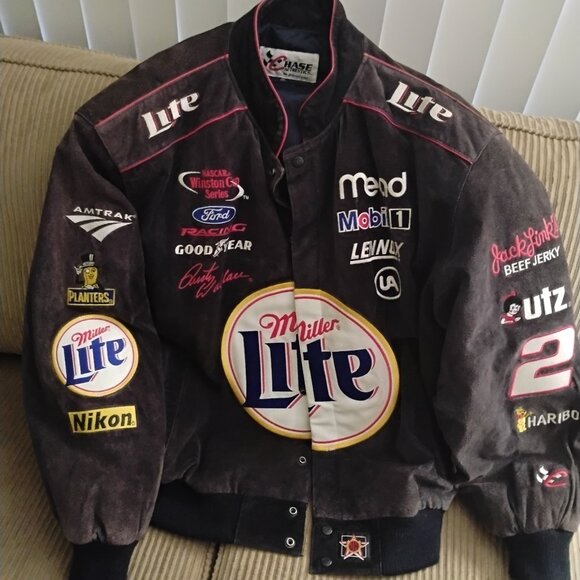 Vintage Rusty Wallace "Winston Cup" Miller Lite sponsor jacket - Picture 1 of 3